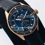 Swiss Replica Blancpain Fifty Fathoms Rose Gold Watch Blue Dial TWF
